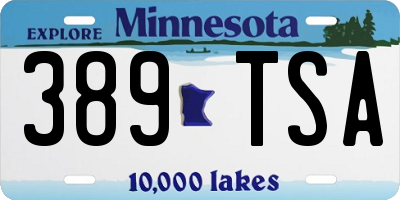 MN license plate 389TSA