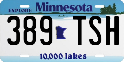 MN license plate 389TSH