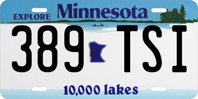 MN license plate 389TSI