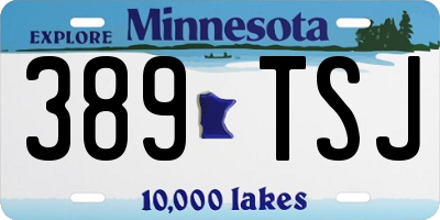 MN license plate 389TSJ