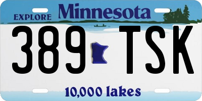 MN license plate 389TSK