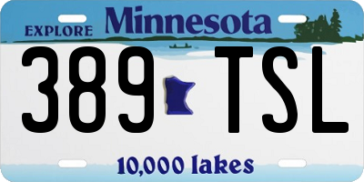 MN license plate 389TSL
