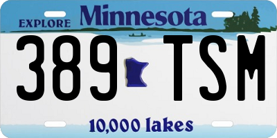 MN license plate 389TSM