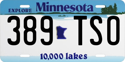 MN license plate 389TSO
