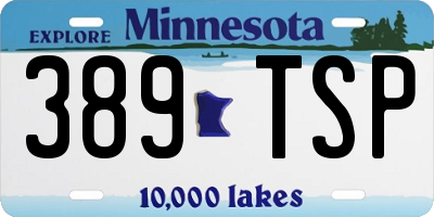 MN license plate 389TSP