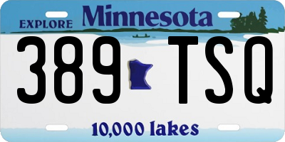 MN license plate 389TSQ