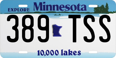 MN license plate 389TSS