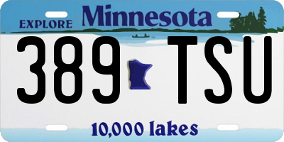 MN license plate 389TSU