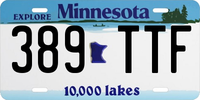 MN license plate 389TTF