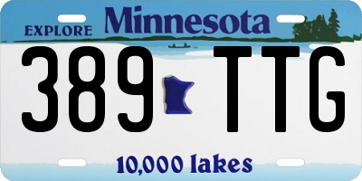 MN license plate 389TTG