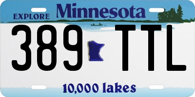 MN license plate 389TTL