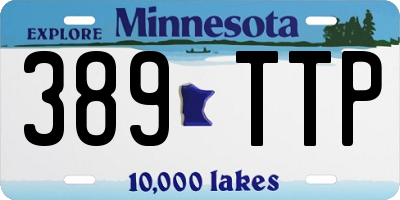 MN license plate 389TTP