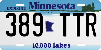 MN license plate 389TTR