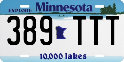 MN license plate 389TTT