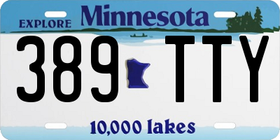 MN license plate 389TTY