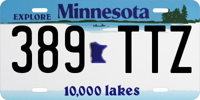 MN license plate 389TTZ