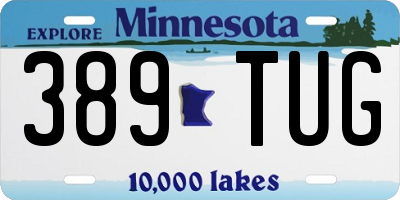 MN license plate 389TUG