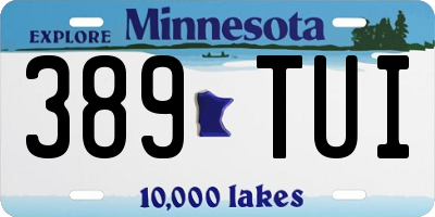 MN license plate 389TUI