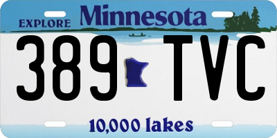 MN license plate 389TVC