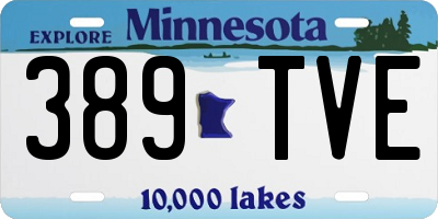 MN license plate 389TVE