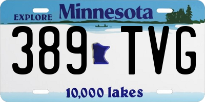 MN license plate 389TVG