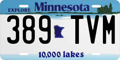 MN license plate 389TVM