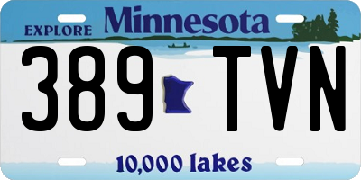 MN license plate 389TVN