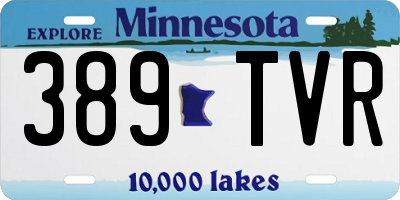 MN license plate 389TVR