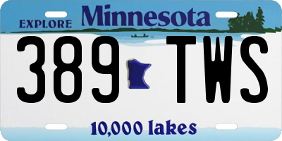 MN license plate 389TWS