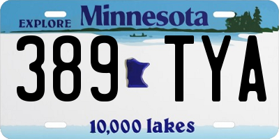 MN license plate 389TYA