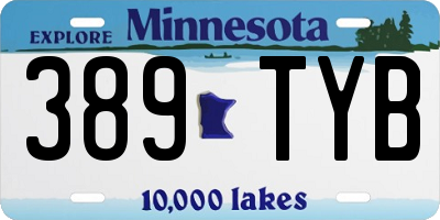 MN license plate 389TYB