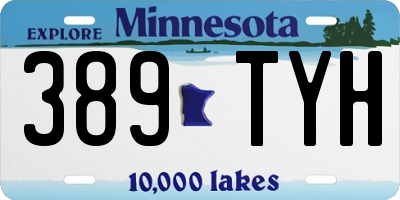 MN license plate 389TYH