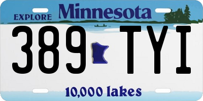 MN license plate 389TYI