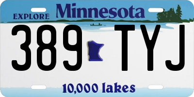 MN license plate 389TYJ