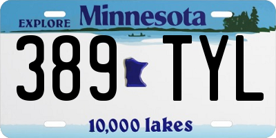 MN license plate 389TYL