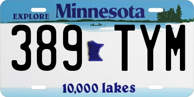 MN license plate 389TYM