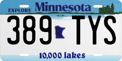 MN license plate 389TYS