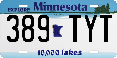 MN license plate 389TYT