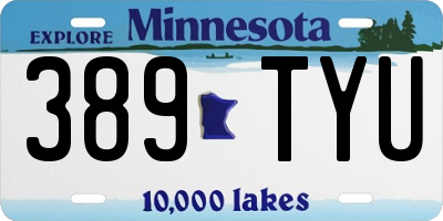 MN license plate 389TYU