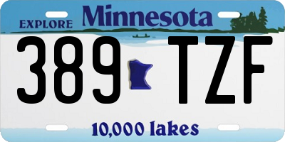MN license plate 389TZF