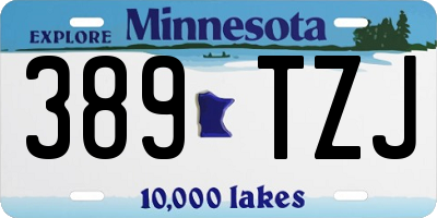 MN license plate 389TZJ