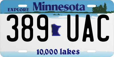 MN license plate 389UAC