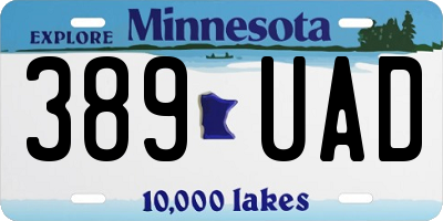 MN license plate 389UAD