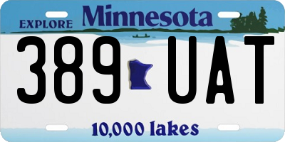 MN license plate 389UAT