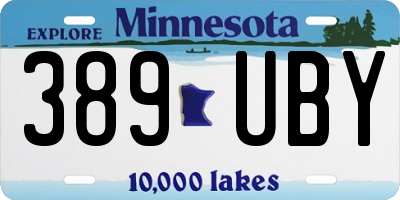 MN license plate 389UBY