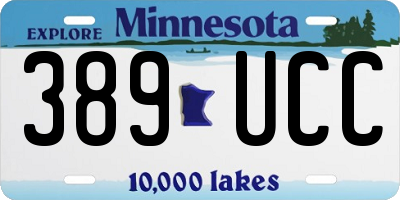 MN license plate 389UCC