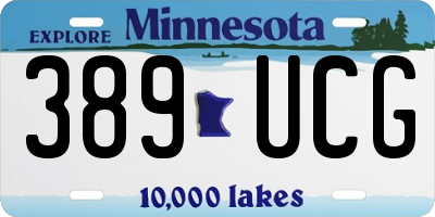 MN license plate 389UCG