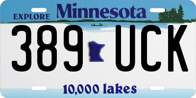 MN license plate 389UCK