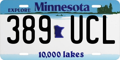 MN license plate 389UCL