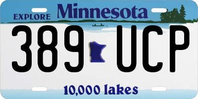 MN license plate 389UCP